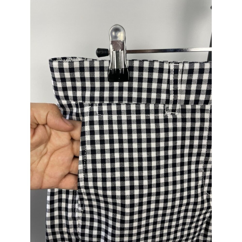J. Crew Black White Gingham‎ 7” Cotton Stretch Chino Shorts Sz 4 - Picture 3 of 8